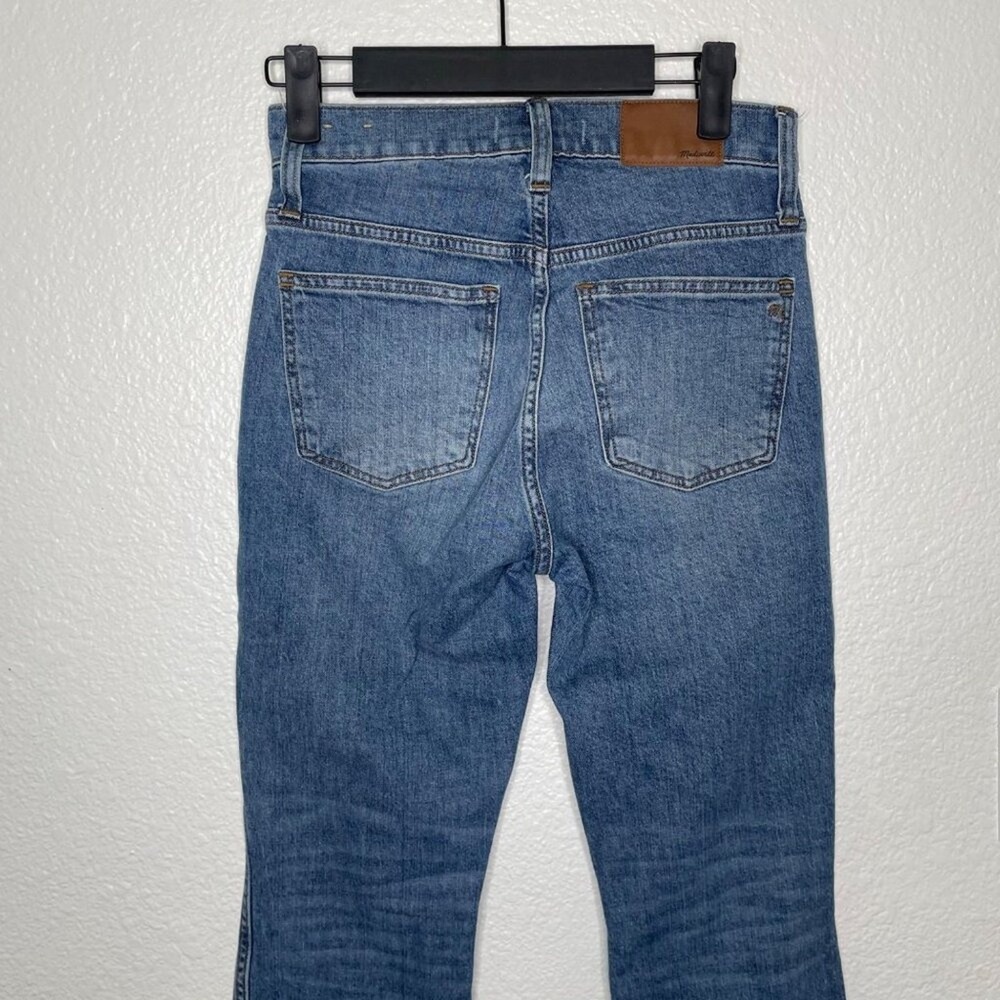 Madewell Cali Demi-Boot Jeans Size 25 Medium Wash Raw Hem High Rise Denim - Picture 16 of 16